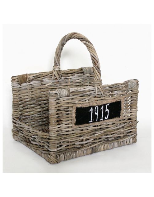 Vdl Haardhoutmand Met Hengsel - Haardmand - 45x35x30 cm Grijs