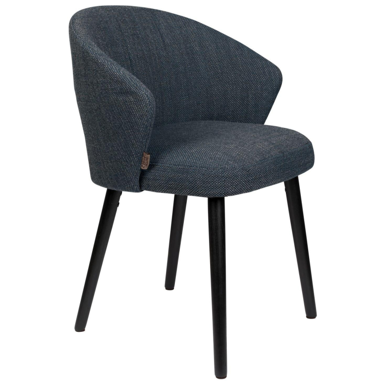 Dutchbone Waldo eetkamerstoel blauw
