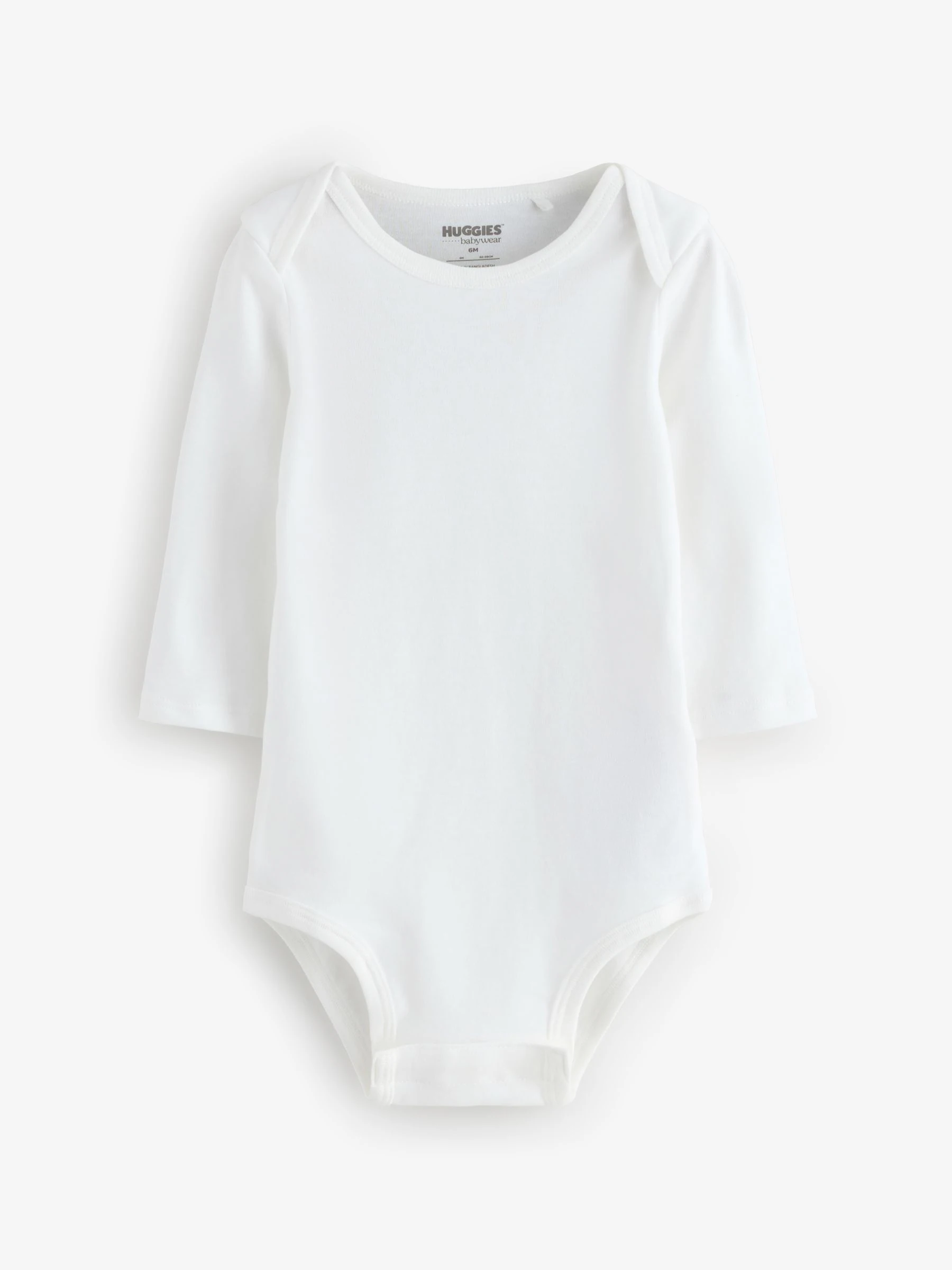 Roze - Huggies Baby Long Sleeve Envolope Neck Bodysuits 3 Pack