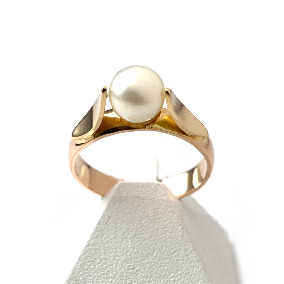 Bague d'occasion or 750 jaune perle de culture