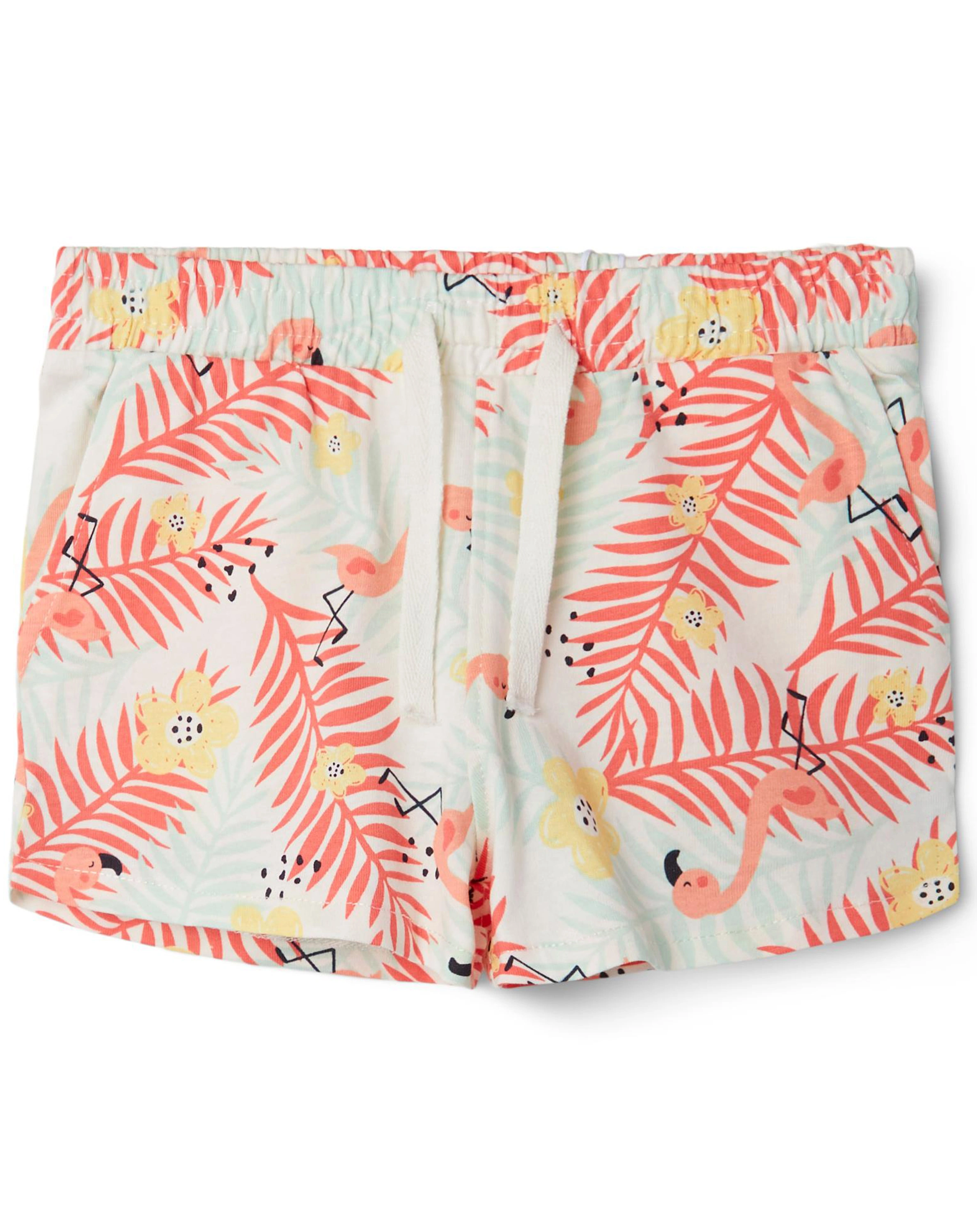 Shorts NMFVIGGA TROPICAL in white alyssum