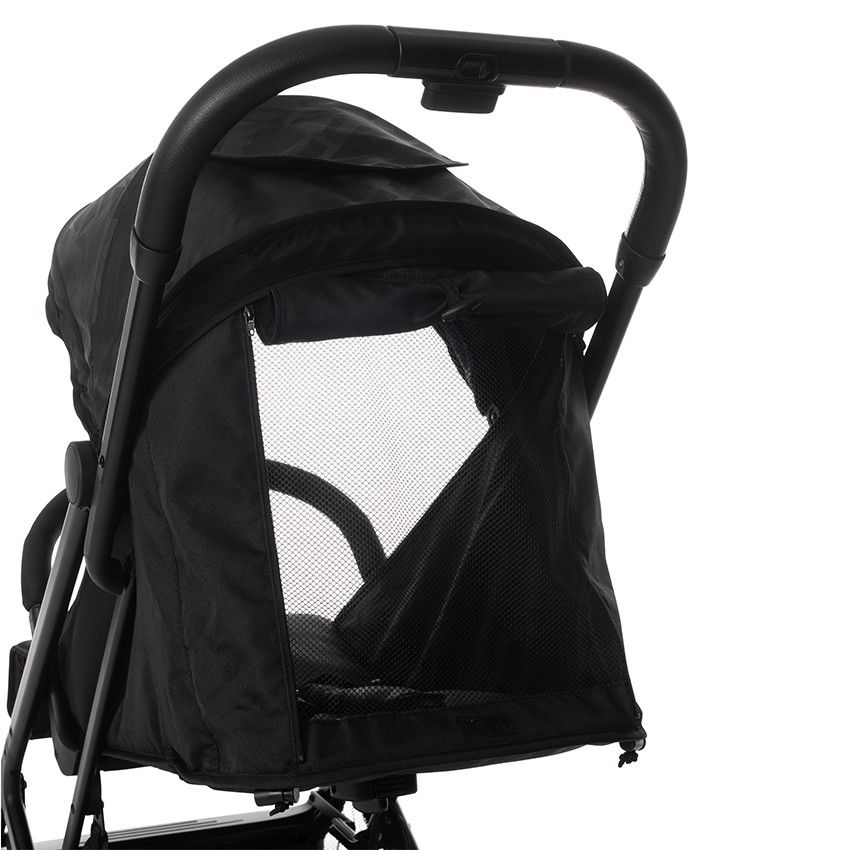 Poussette compacte Aria Basic - Noire - Ecru