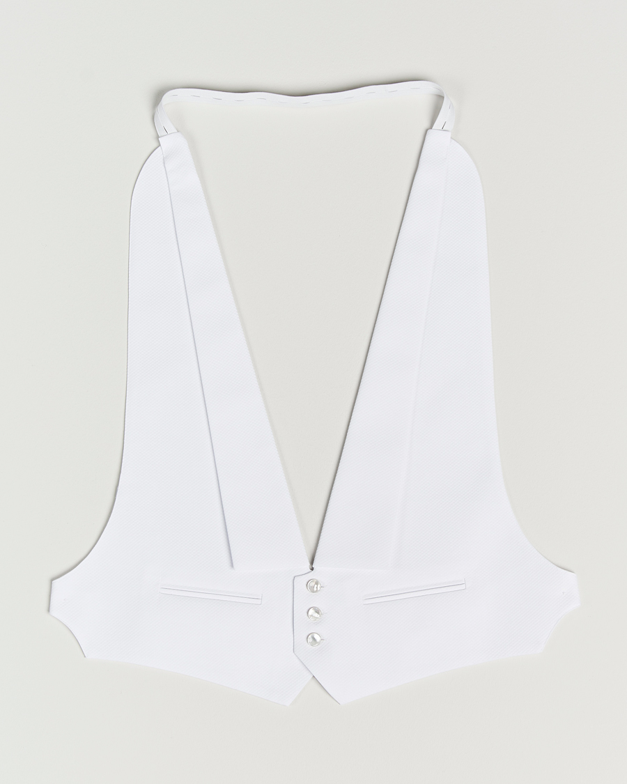 Stenströms Extra Long Evening Waistcoat White