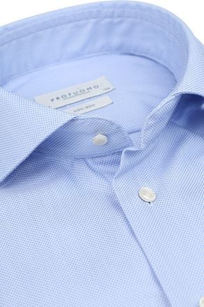 Profuomo Dobby Overhemd Print Lichtblauw PPWH10031A-M kopen