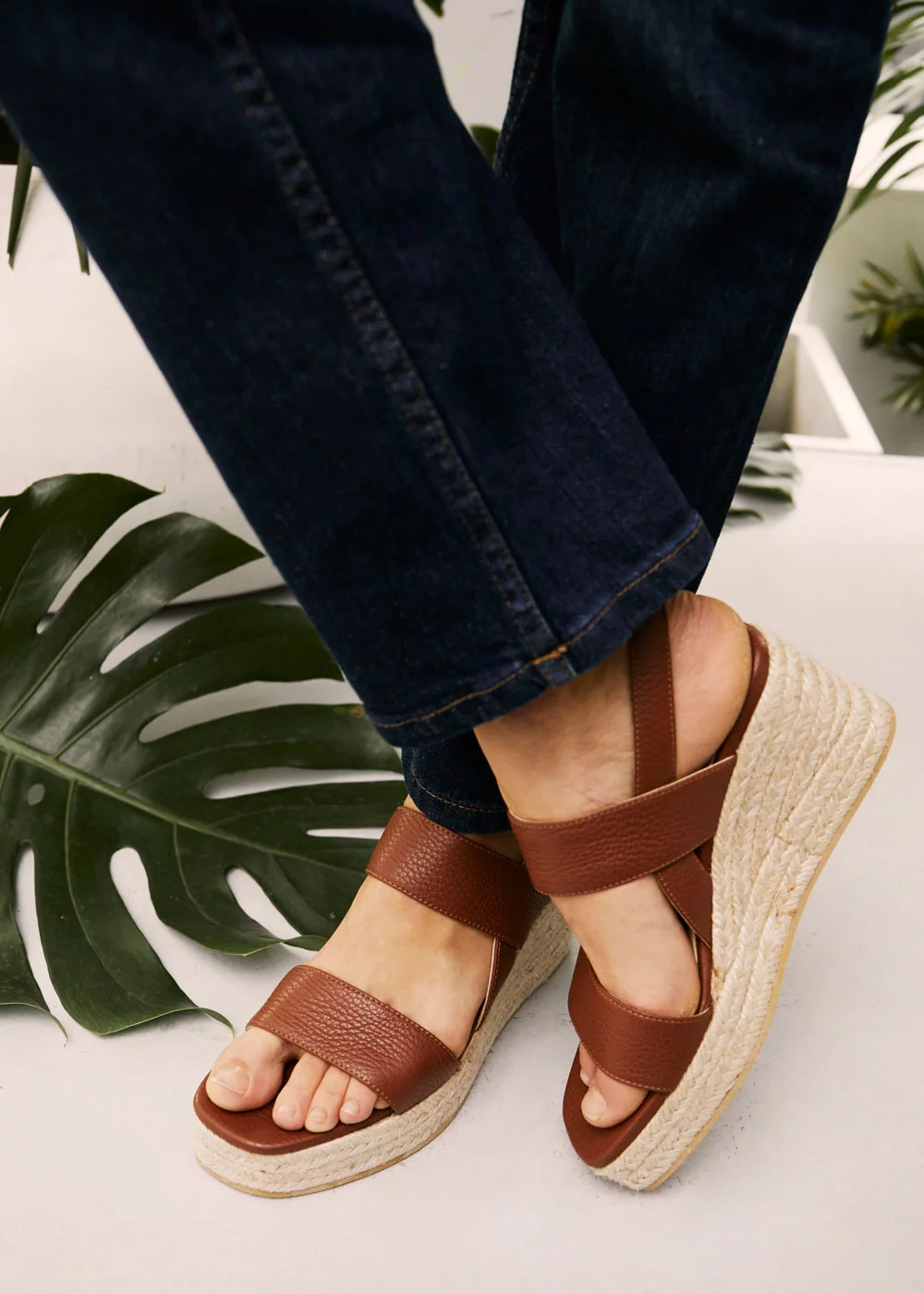 COMPENSE WALTON CUIR MARRON