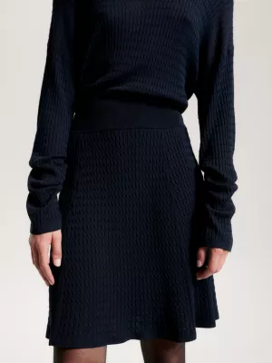 Vestido de malha trançada micro
