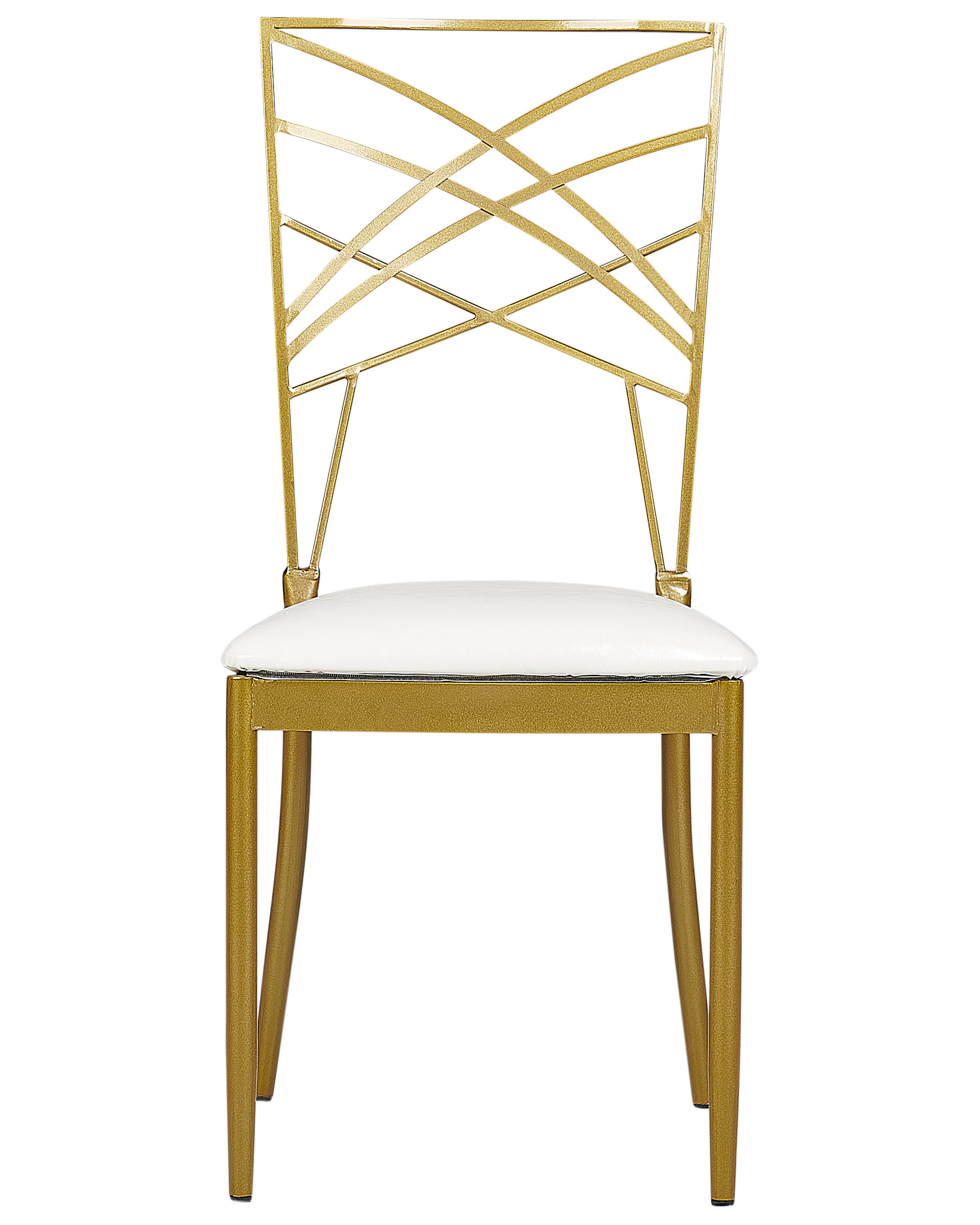 Set van 2 eetkamerstoelen GIRARD Metaal Goud