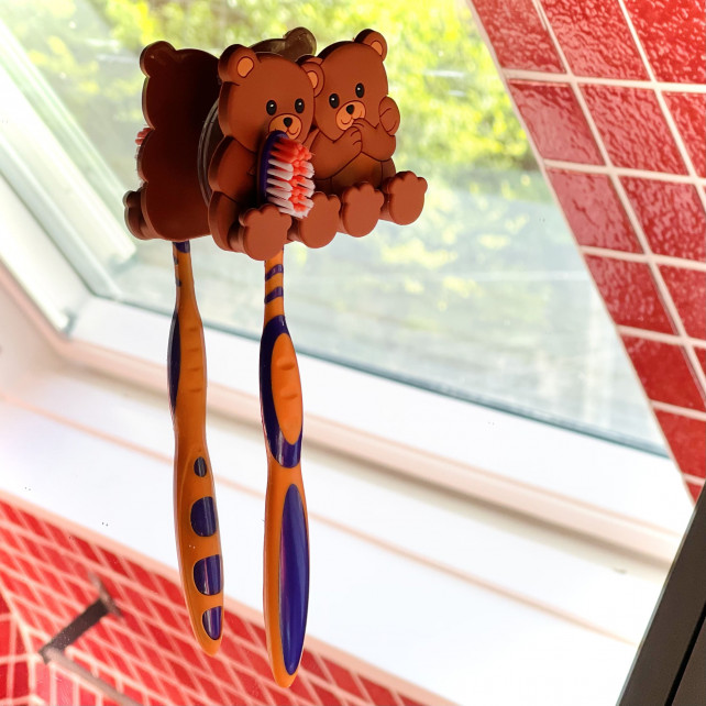 Support porte 2 brosses à dents - Ani-toothi