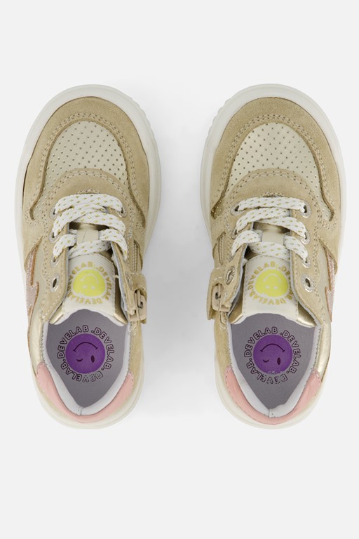 Develab Low Cut Sneakers goud Leer