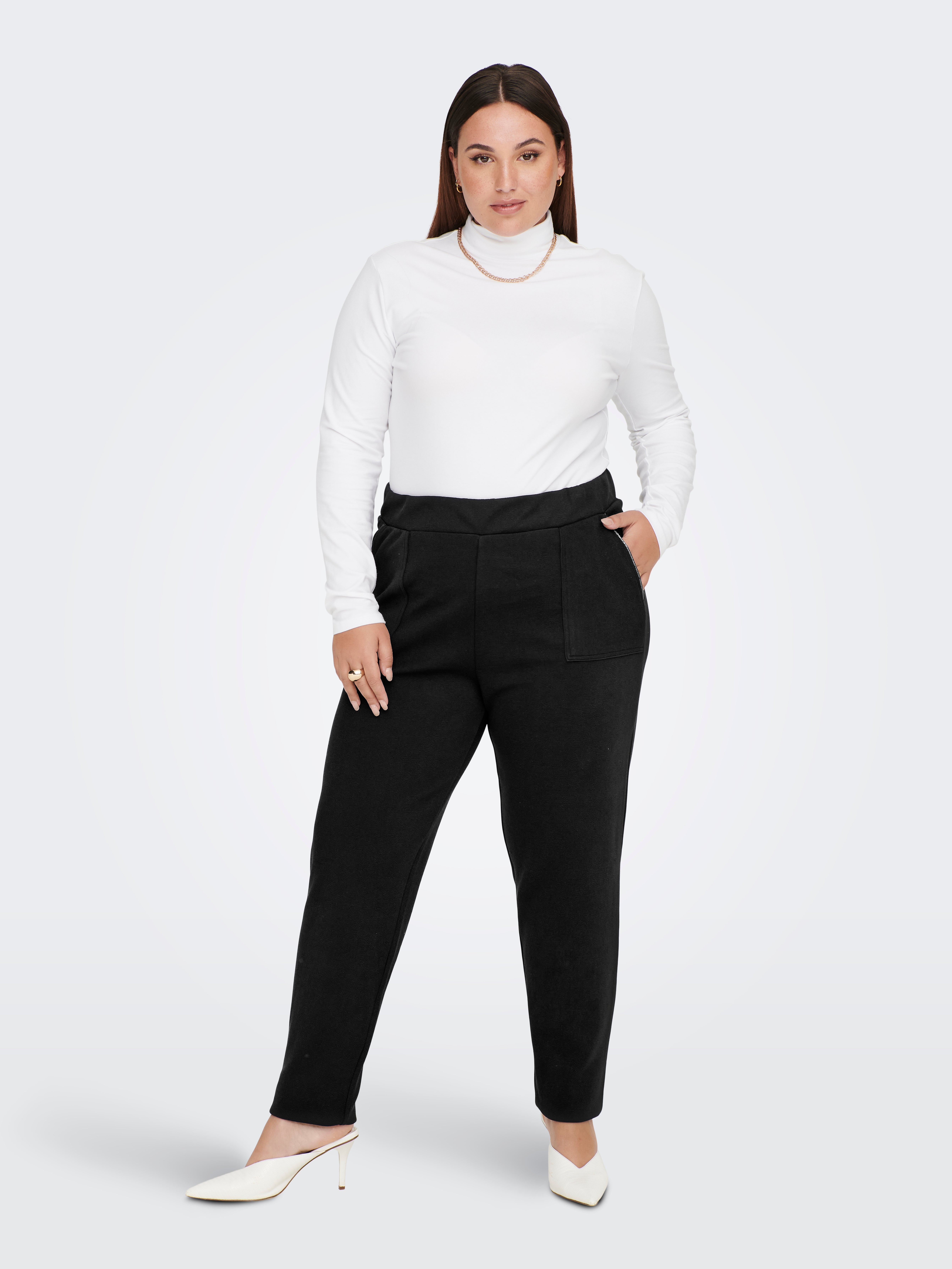 CARHENSLEY Normal geschnitten Klassische Hose Black