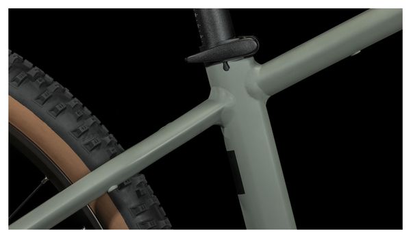 VTT Électrique Semi-Rigide Cube Reaction Hybrid Performance 500 Shimano Alivio 9V 500 Wh 27.5'' Gris Vert Swamp