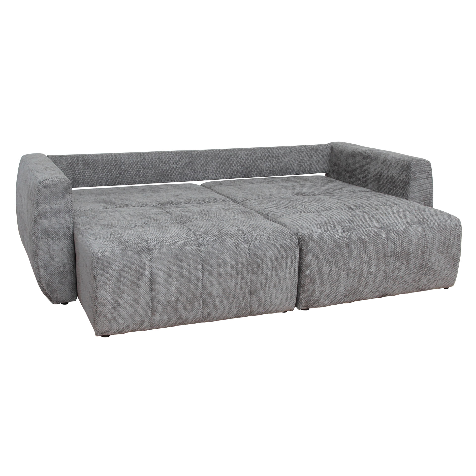 Big Sofa - grau - mit Staukasten und Liegefunktion - 245 cm