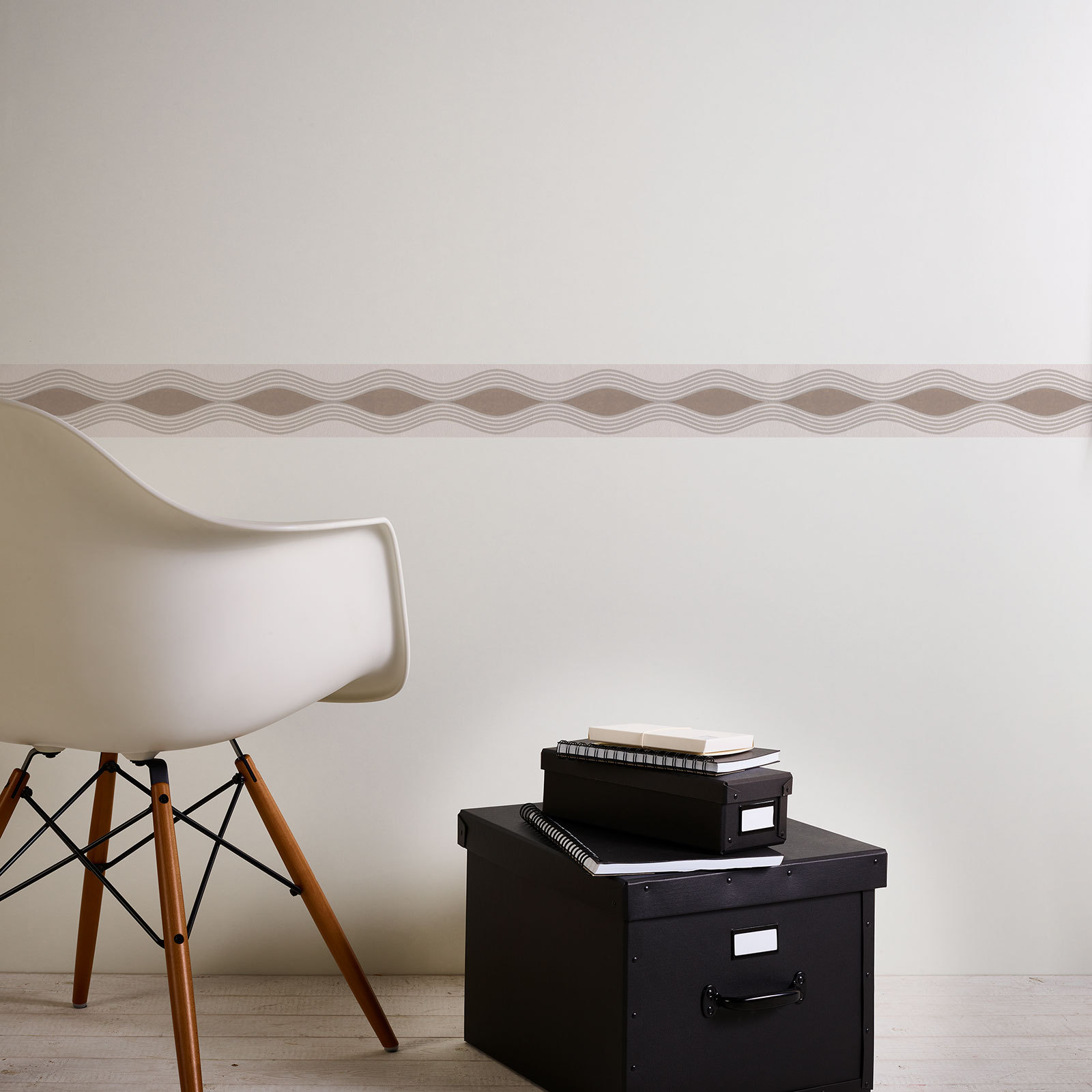 Papier-Borte ONLY BORDERS 10 - braun-beige - 5 Meter