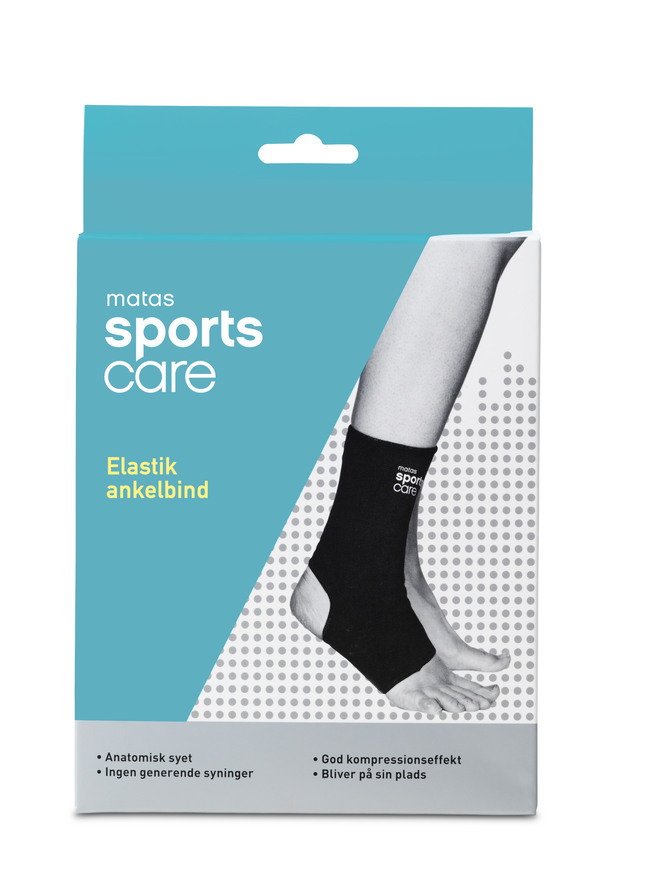 Matas Sports Care Elastik Ankelbind Sort XL