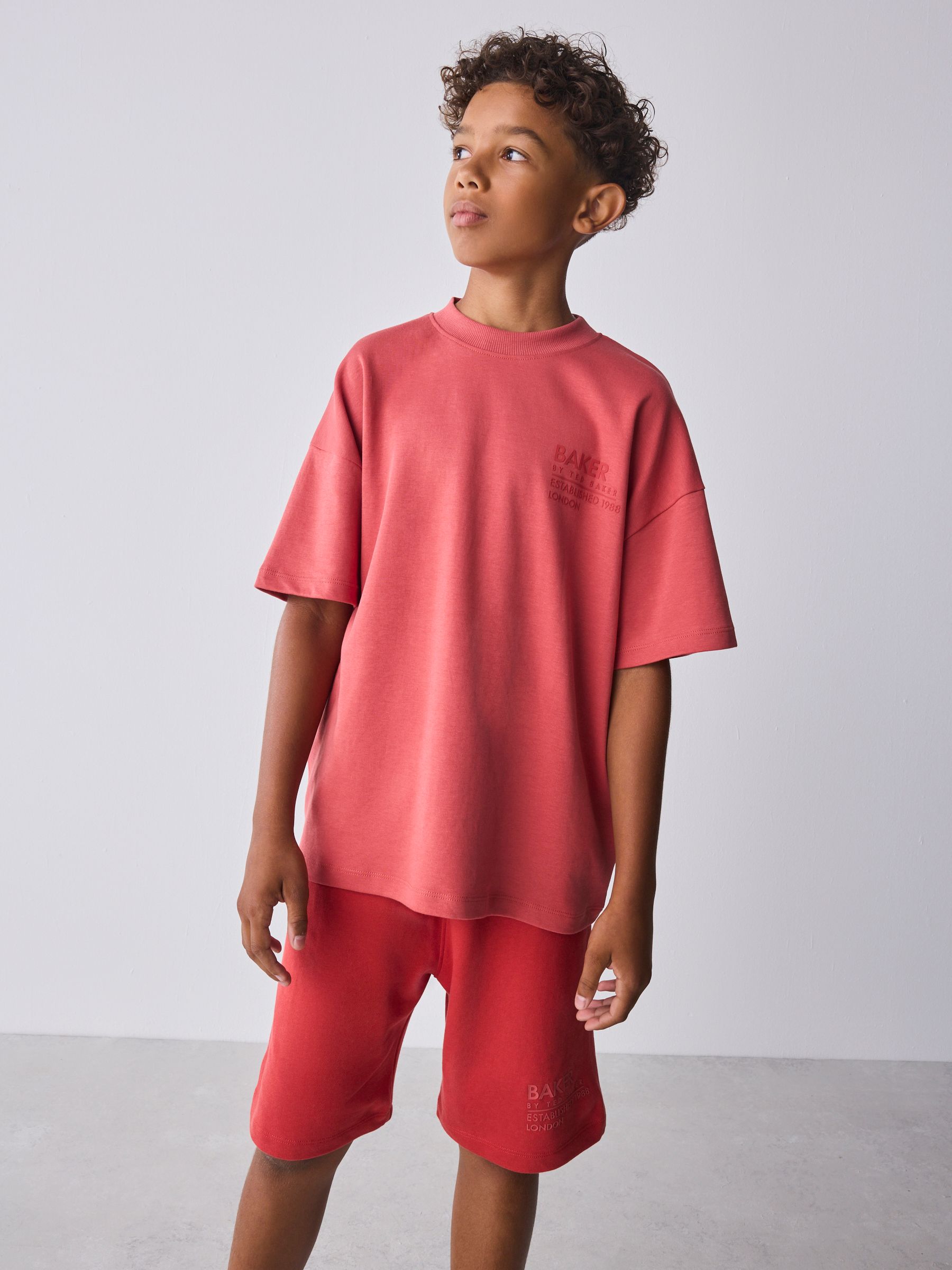 Baker by Ted Baker Oversized Tonal Graphic T-Shirt and Shorts Set