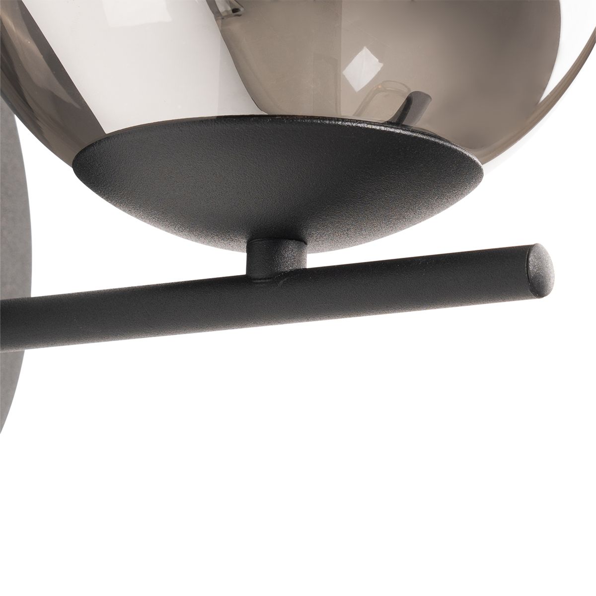 Art Deco wandlamp zwart en smoke glas - Flore