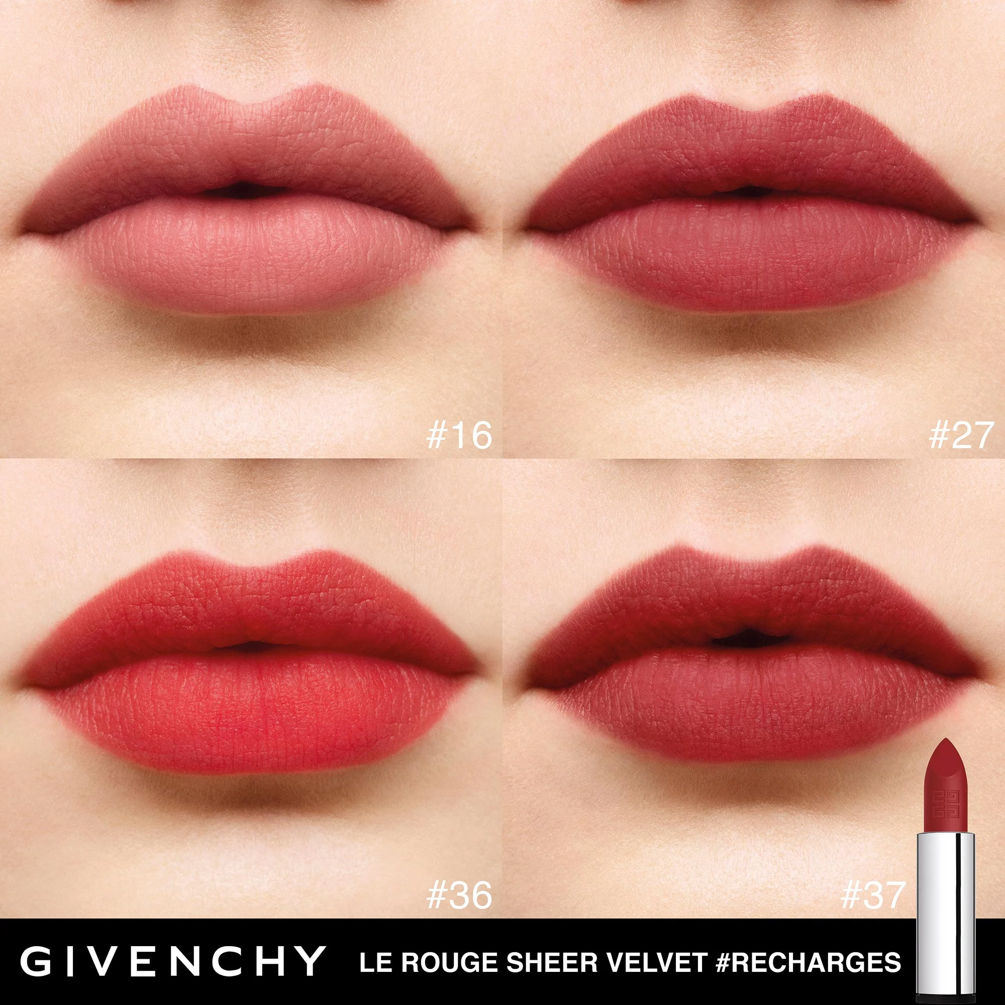 Le Rouge Sheer Velvet - Rouge à Lèvres mat effet floutant recharge |- Rouge Infusé