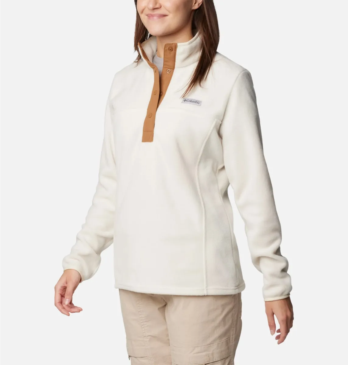 Columbia Benton Springs 1/2 Snap Pull Over Ii Chalk, Camel Brown