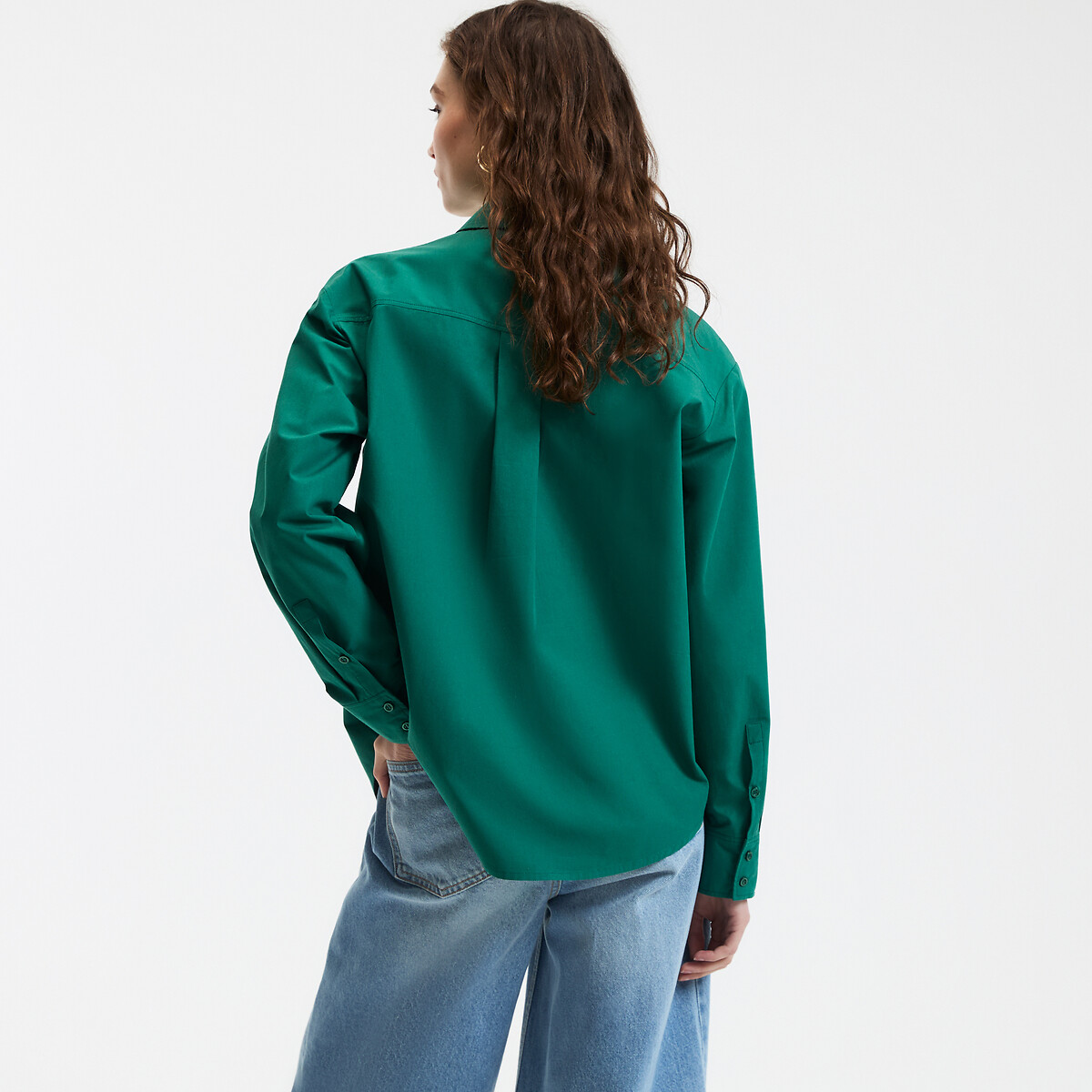 COLEÇÕES LA REDOUTE<br>Camisa de algodão folgada, estampa exclusiva MARLENE