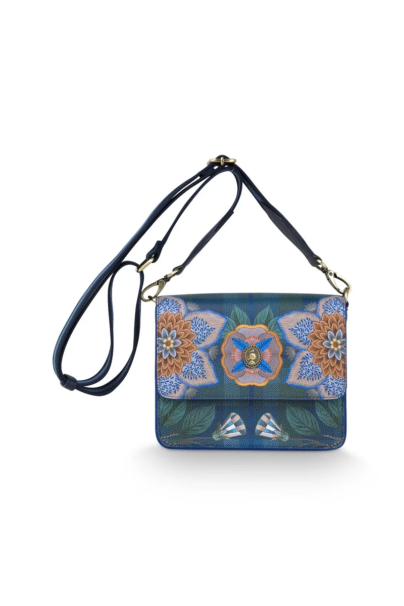 Pip Studio Flores Felices Fenna Cross Body Flap Small Dark Blue