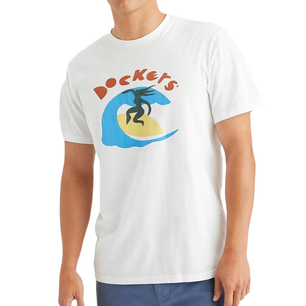 Dockers T-shirt Blanc/Rouge/Bleu Homme Dockers Graphic