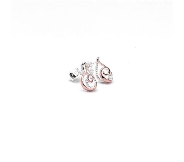 Unique And Co Ladies Unique And Co Sterling,Rose Gold,CZ Earrings