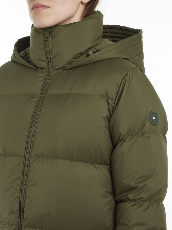 Tommy Hilfiger HW DOWN CASUAL MAXI Army green