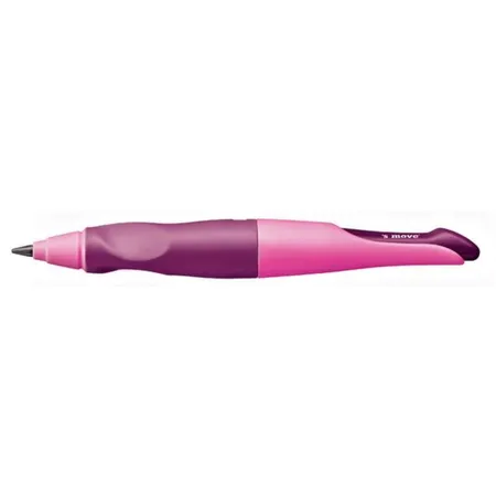 STABILO Ergonomischer Druck-Bleistift EASYergo, pink/lila, mit 1 Mine, B & Spitzer, Rechtshänder