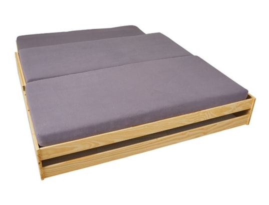INTERLINK - Lit gigogne Lit multifonctions LOTAR 90x200 naturel