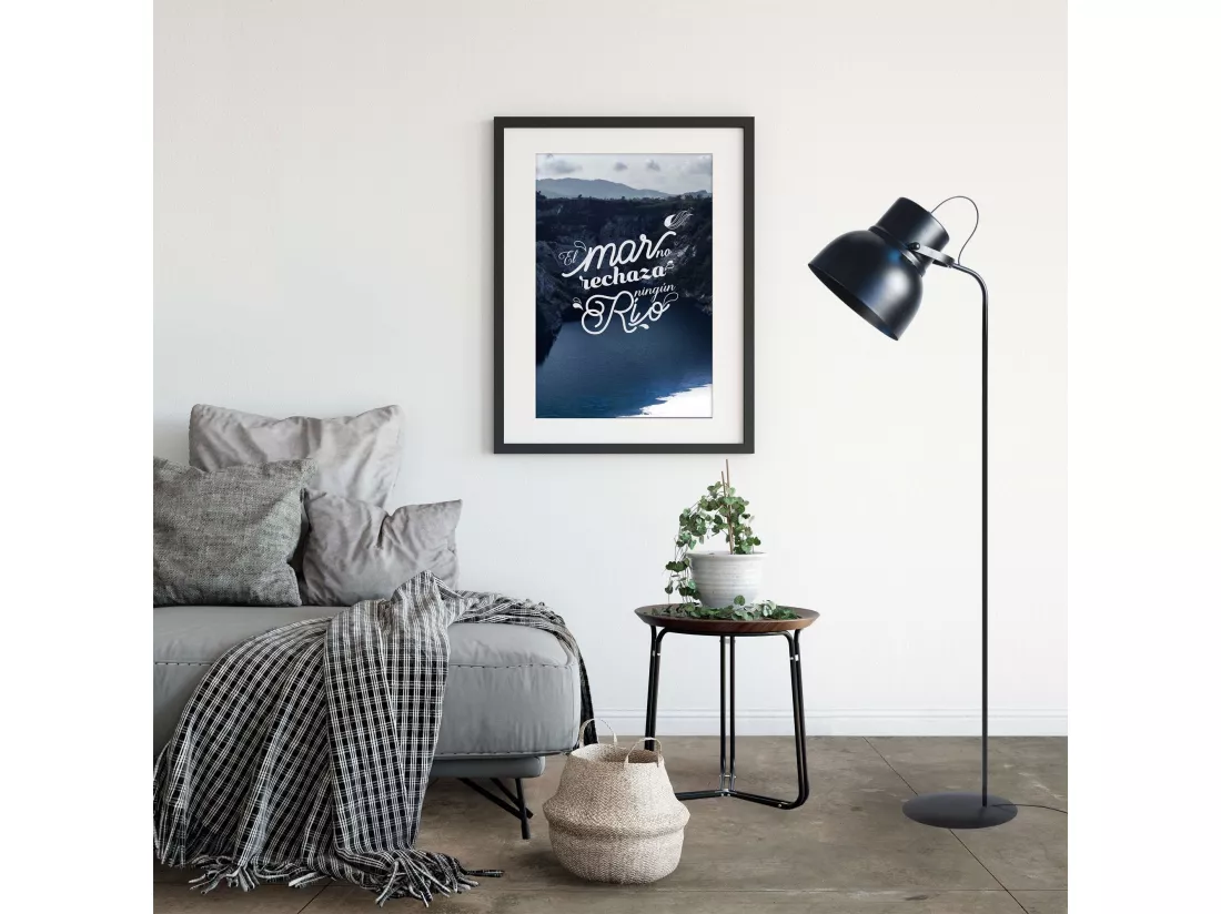 Lampadaire articulé métal noir150 cm.