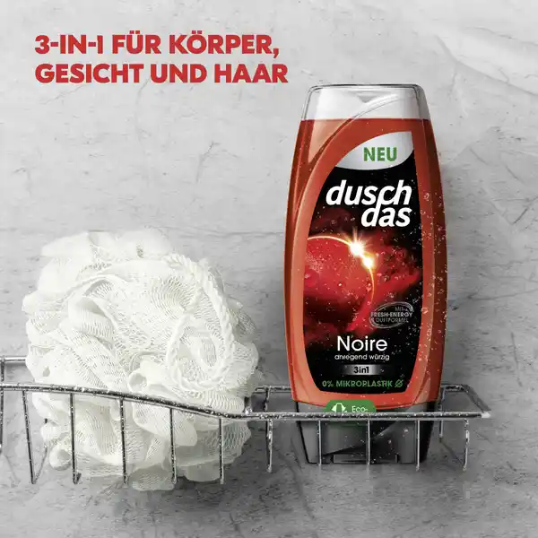 3-in-1 Duschgel & Shampoo Noire