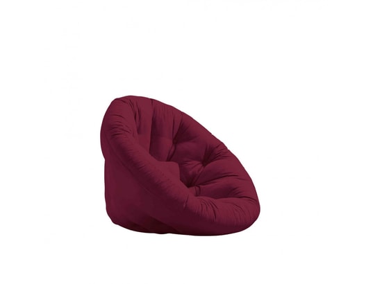TERRE DE NUIT - Fauteuil convertible 2 en 1 futon bordeaux 90x180