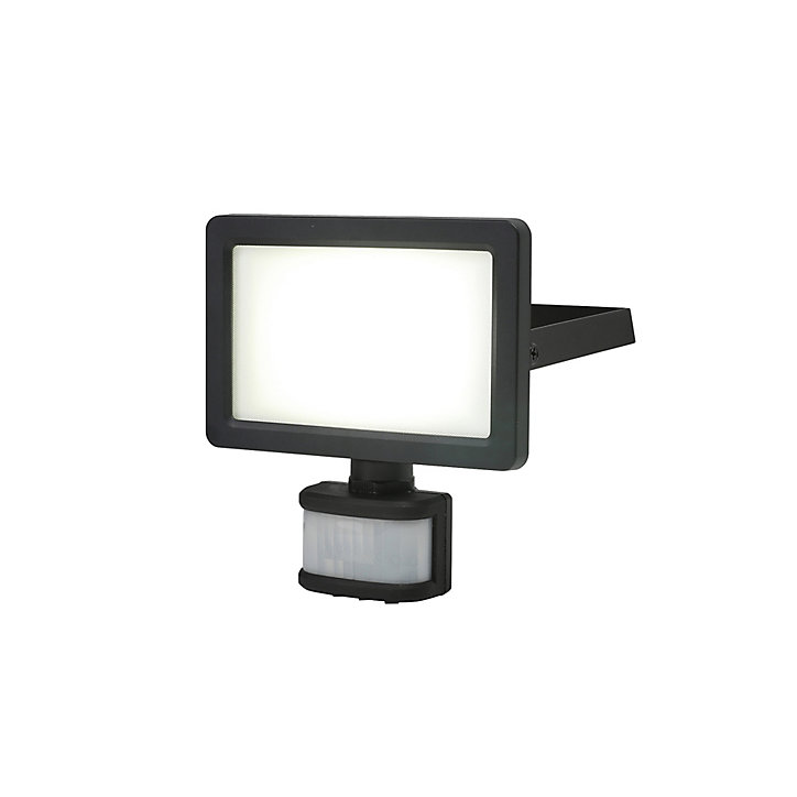 Projecteur LED à détection Lucan 2000lm 20W IP65 GoodHome noir