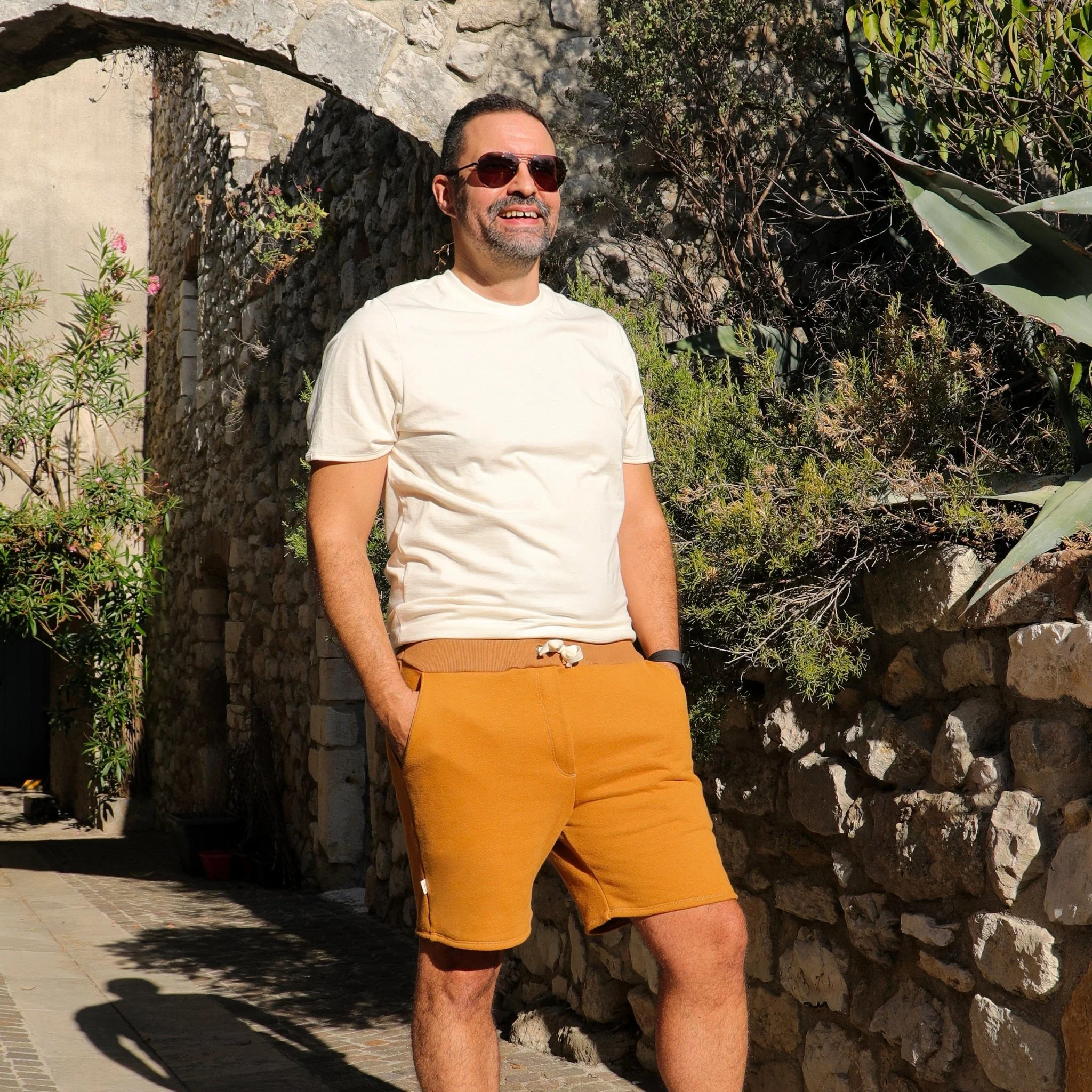Short en coton pour homme - Version 1 - S / Camel