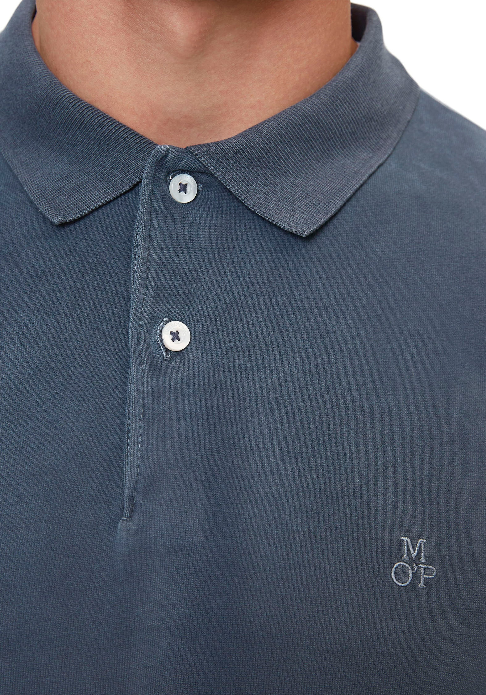 Marc O'Polo Langarm-Poloshirt , im Washed-Look