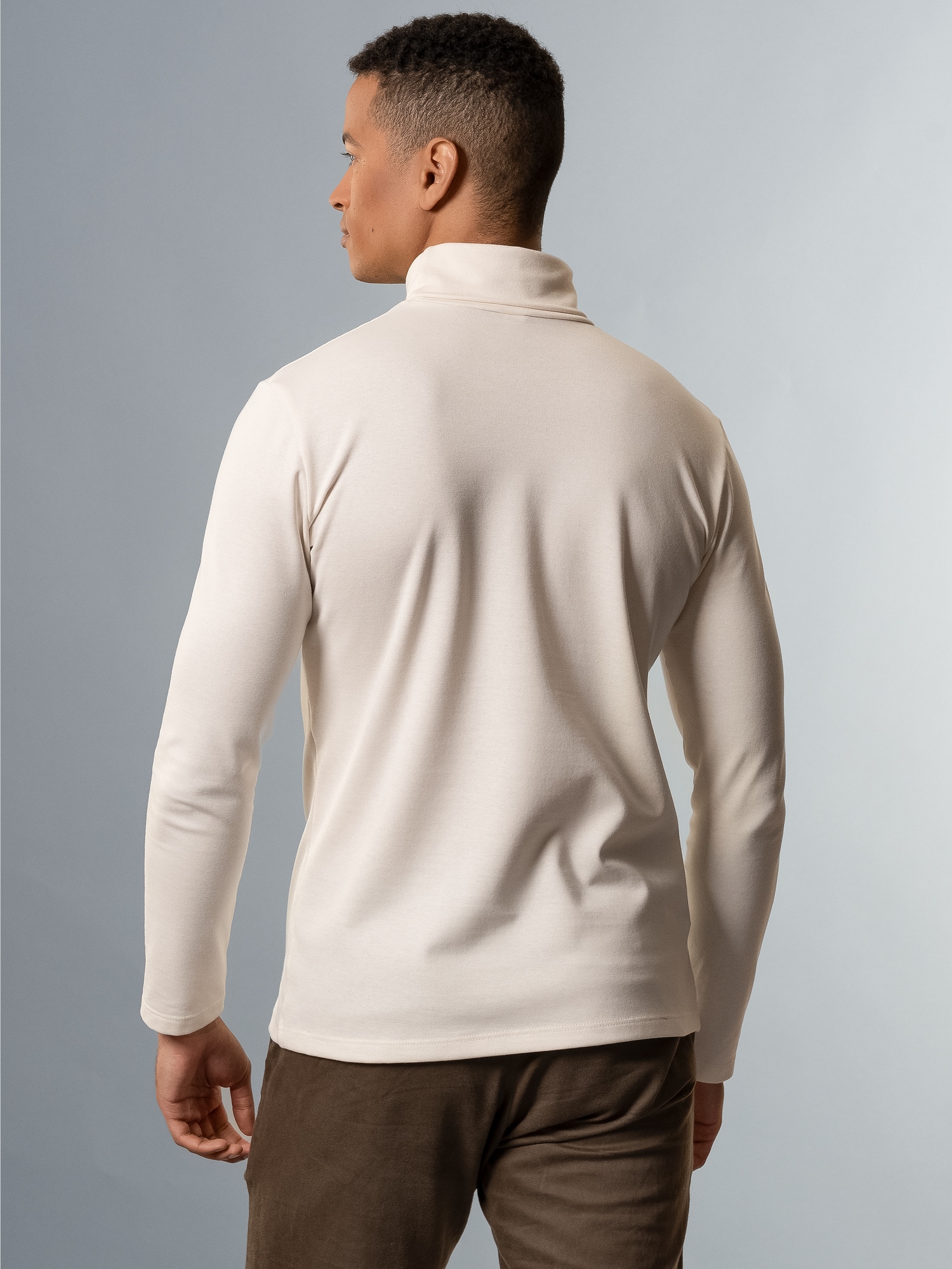 Rollkragenshirt Natur