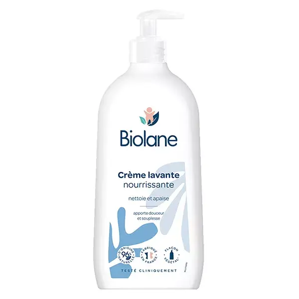 Biolane - Creme de Limpeza Nutritivo - Bebê - Corpo e Cabelo - Frasco com Bomba Dosadora 750ml