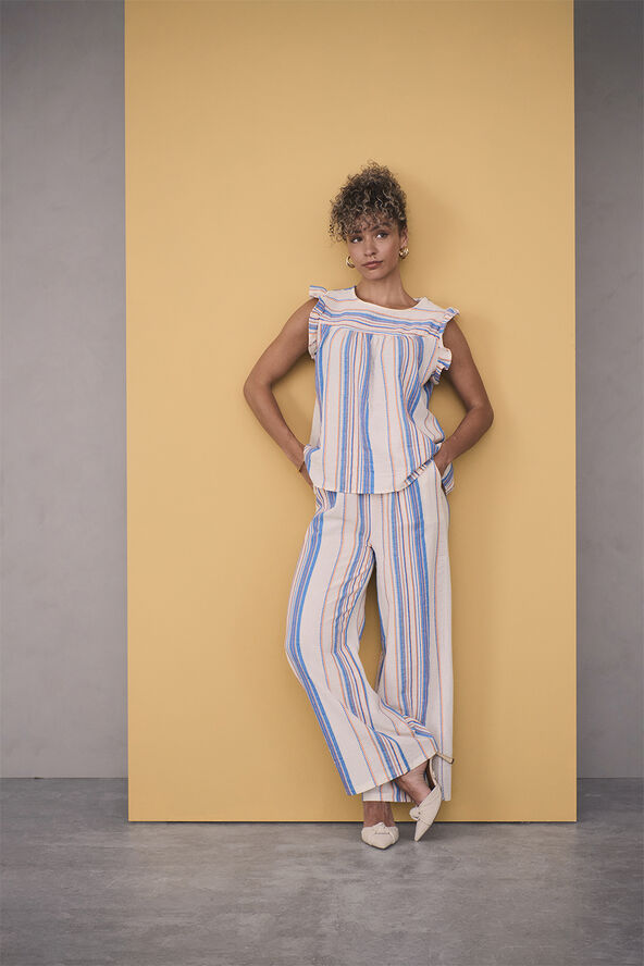 Cream CRMiva Pant Multi colour stripe