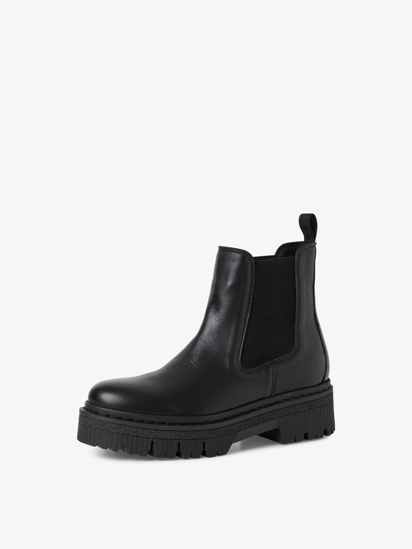Leren Chelseaboot - zwart