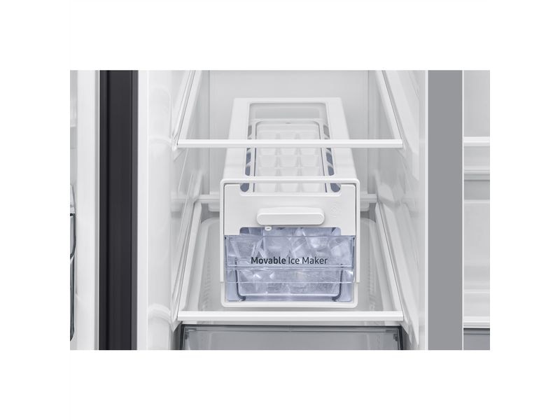 Samsung Foodcenter RS70F65QETWS Grau Side by Side Kühl- und Gefrierteil