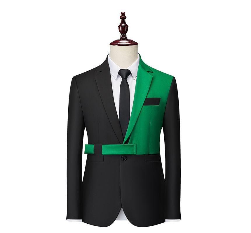 YIKES - Tweekleurige enkelrijsblazer