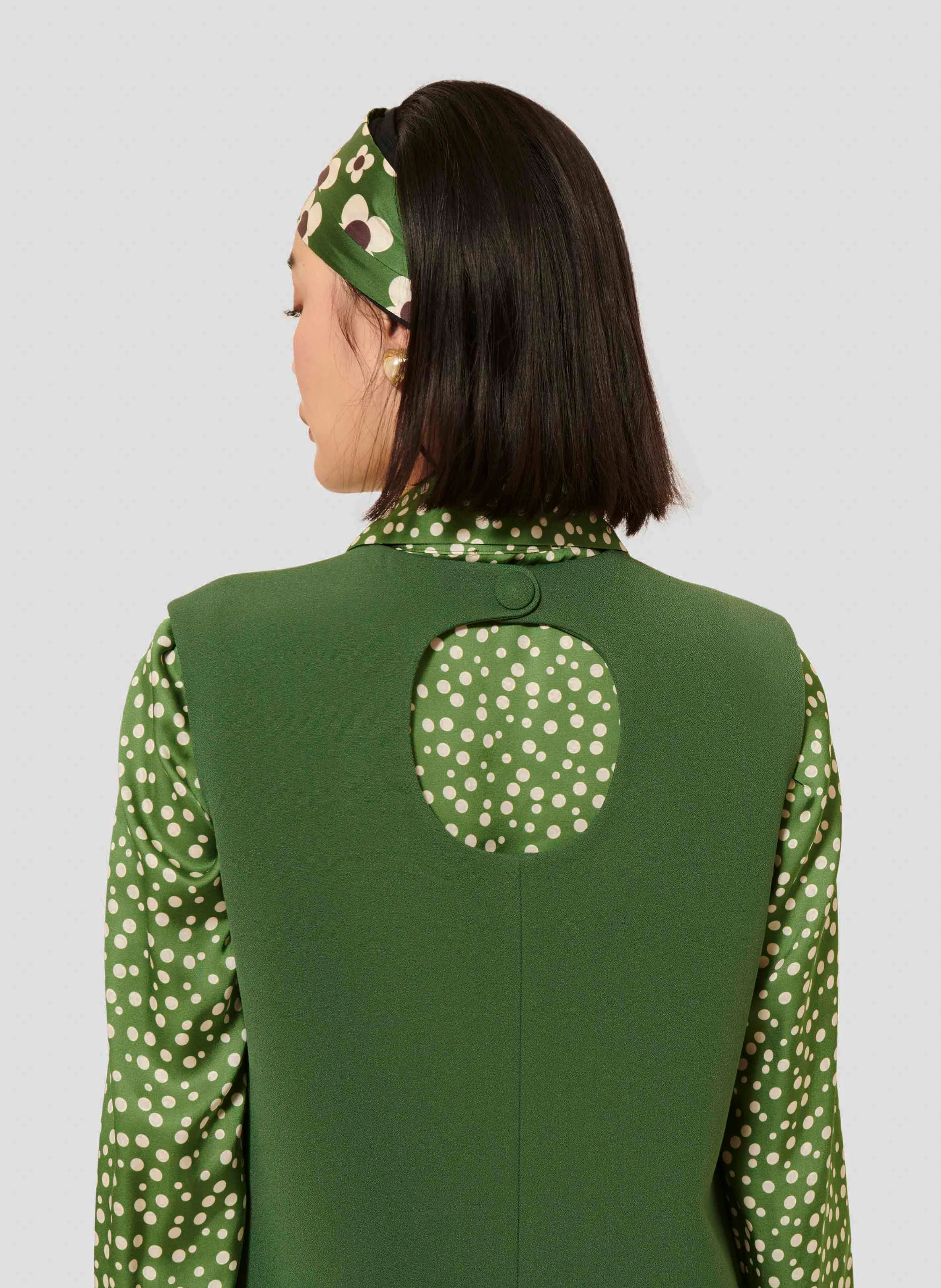RINALDIE - Robe courte cintrée sans manches| Vert