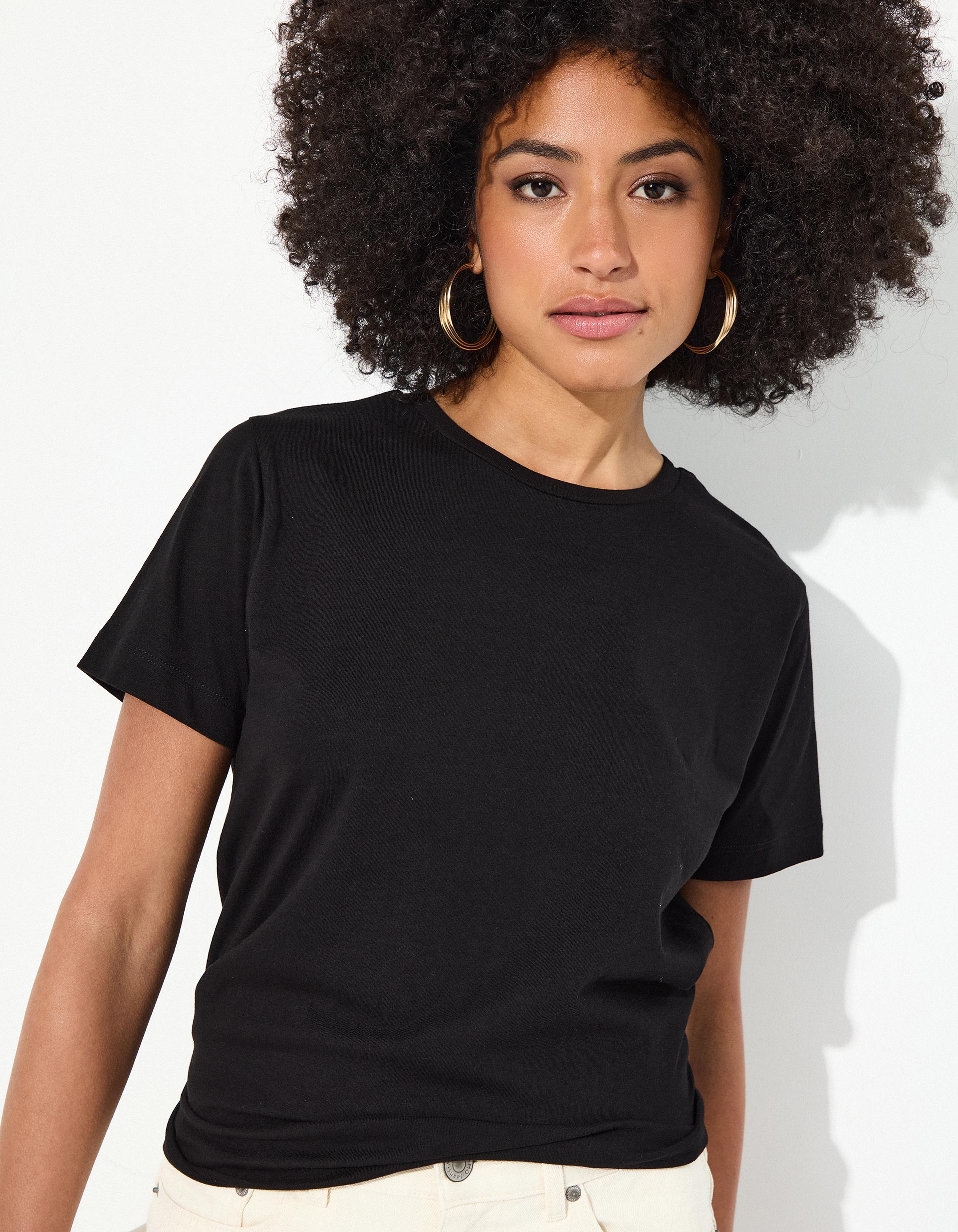T-shirt, Mulher, Preto