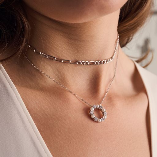 Sif Jakobs Jewellery Biella Perla Halskæde, Silver