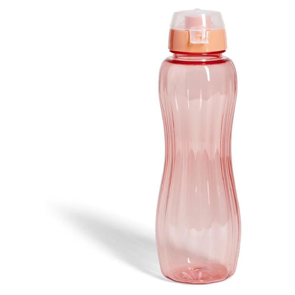 Gourde plastique rose ou vert Ø8xH25cm