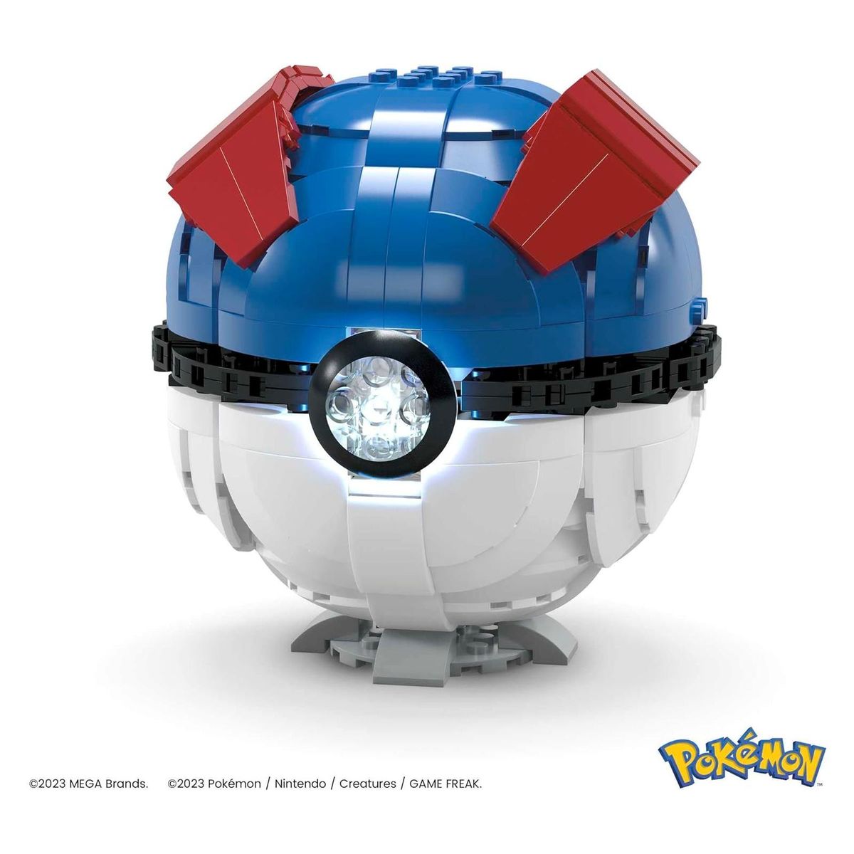 Mattel HMW04 - Mega - Pokémon - Superball mit Lichtern, 300 Teile