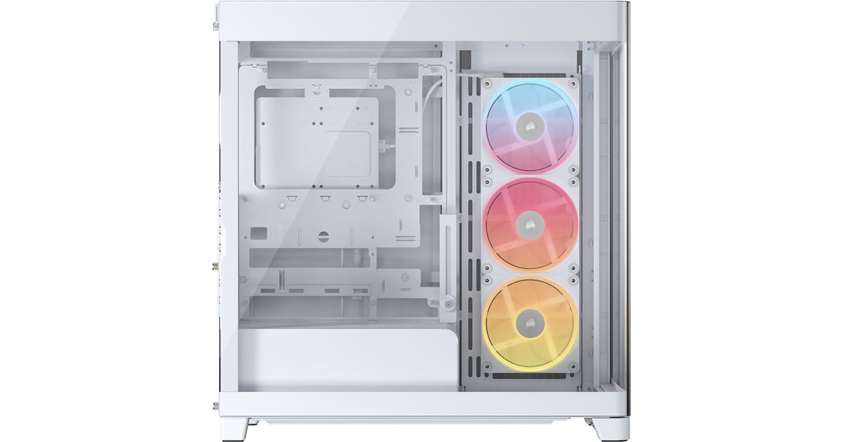 CorsairFRAME 4500X LX-R RGB LINK midi tower behuizing  (Wit | 2x USB-A | 1x USB-C | Tempered Glass)