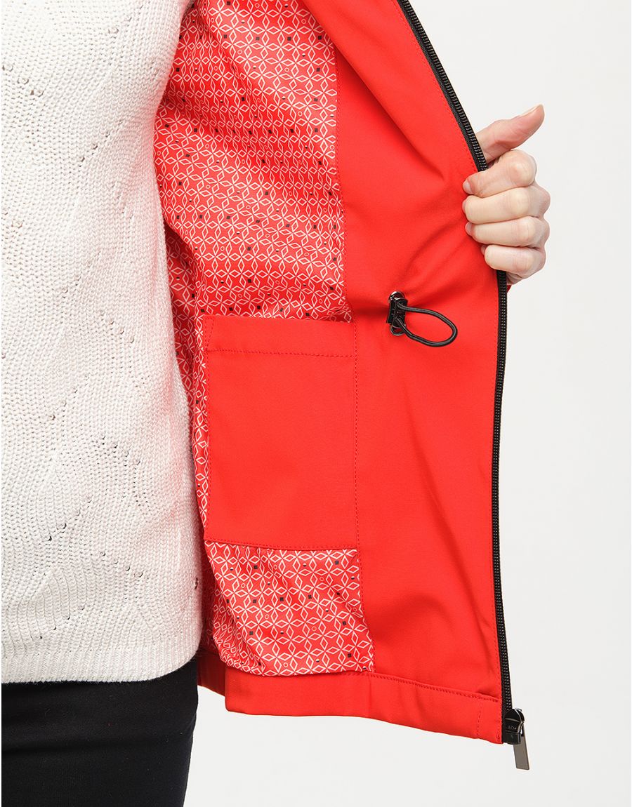 Parka courte rouge