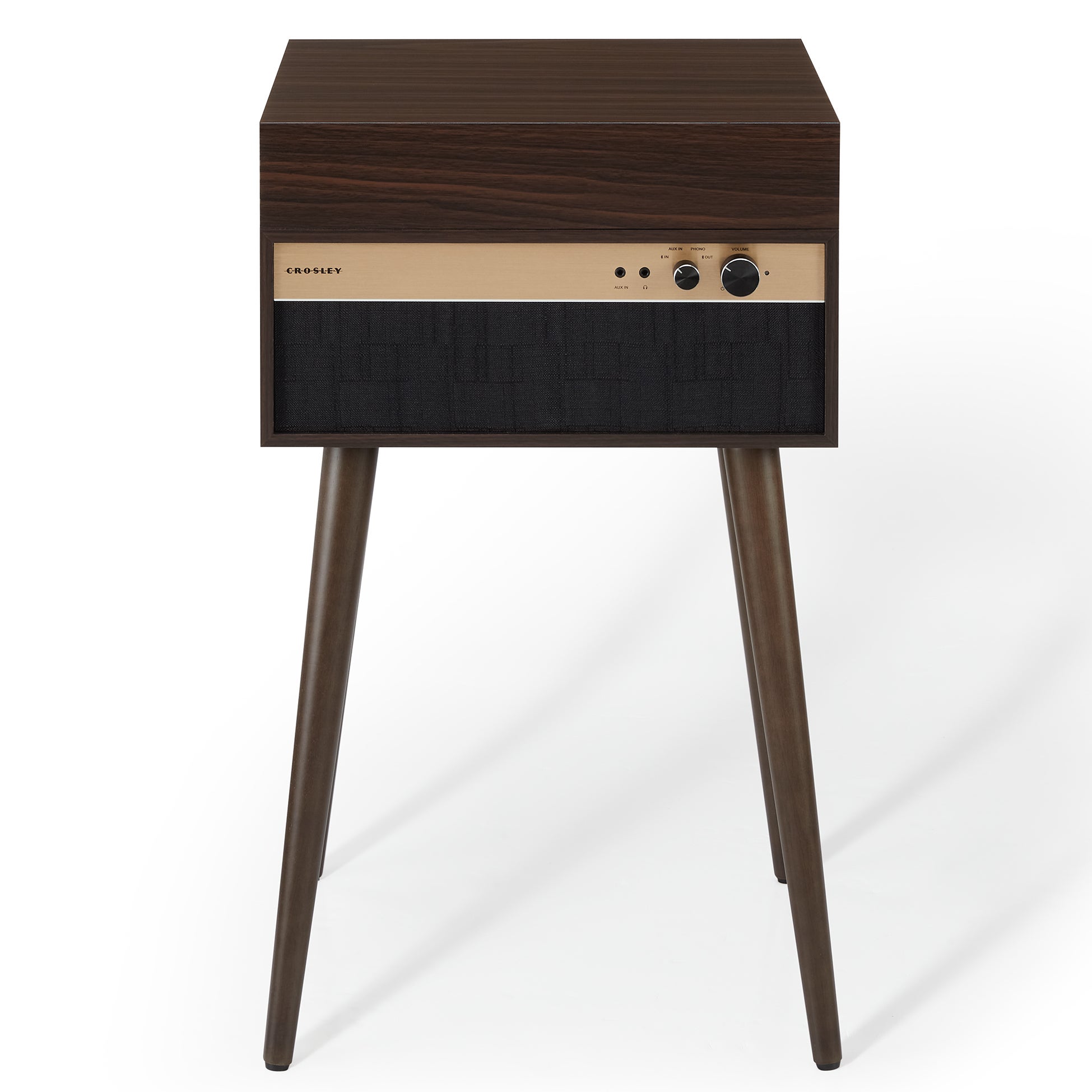 Crosley Jasper Walnut platenspeler/mediaspeler op pootjes