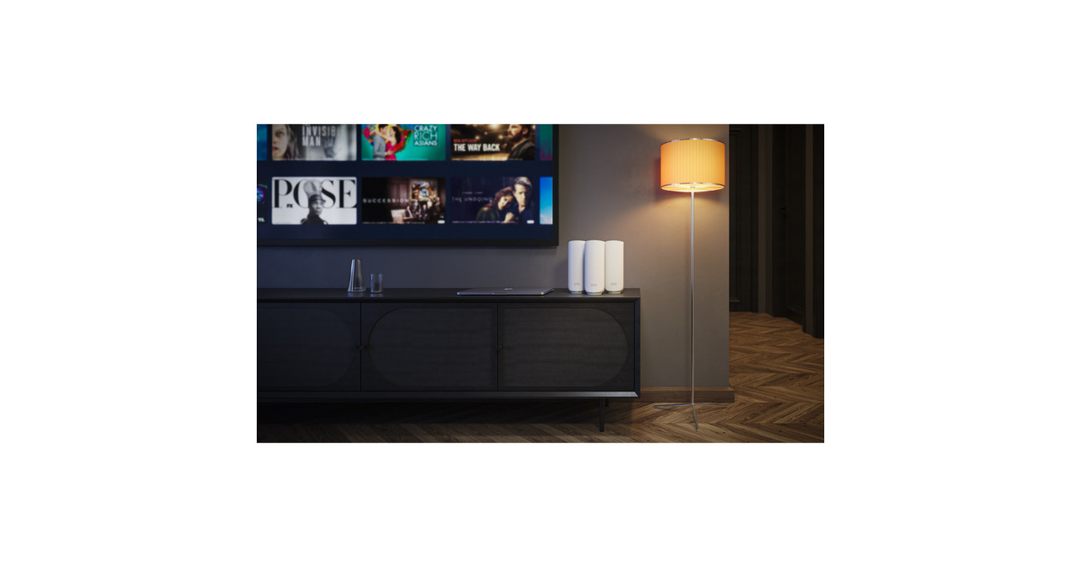 NetgearOrbi 370 WiFi Mesh Systeem, Dual-Band WiFi 7-Mesh Systeem, 3 stuks mesh router  (Wit, 1x Orbi WiFi 7-router (RBE371), 2x Orbi WiFi 7-satellieten (RBE370))
